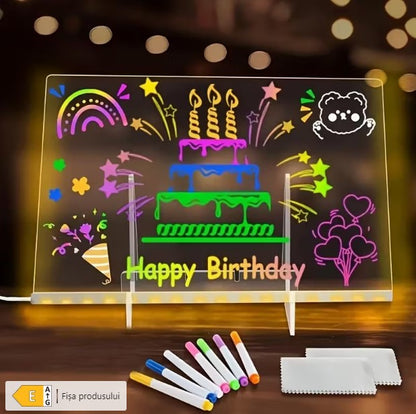 Tableta LED desen interactiv pentru copii